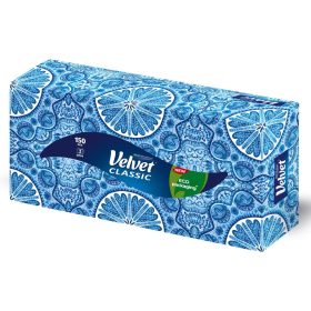   Velvet Classic Dobozos Papírzsebkendõ, kozmetikai kendõ 2rtg 100% cell 150 lap /doboz