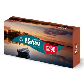   Velvet Nature Dobozos Papírzsebkendõ, kozmetikai kendõ 3rtg 100% cell 90 lap /doboz