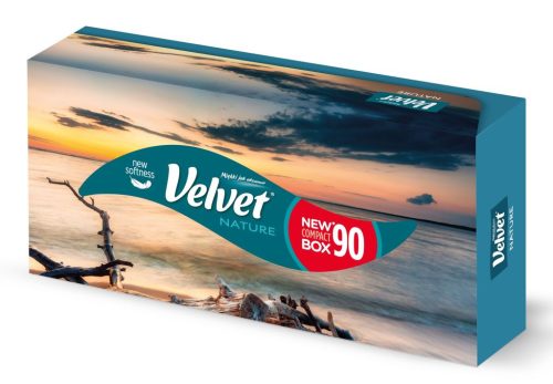 Velvet Nature Dobozos Papírzsebkendõ, kozmetikai kendõ 3rtg 100% cell 90 lap /doboz