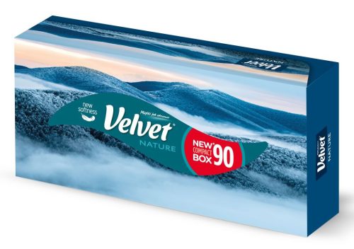 Velvet Nature Dobozos Papírzsebkendõ, kozmetikai kendõ 3rtg 100% cell 90 lap /doboz