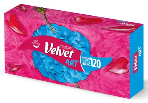 Velvet Art Dobozos Papírzsebkendõ, kozmetikai kendõ 3rtg 100% cell 120 lap /doboz