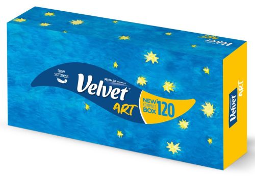 Velvet Art Dobozos Papírzsebkendõ, kozmetikai kendõ 3rtg 100% cell 120 lap /doboz