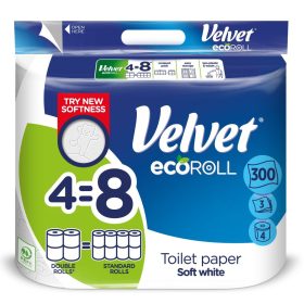   Velvet Toalett papír White Eco Roll 3 rtg 100% cell 36,6 m 4 tek /csom
