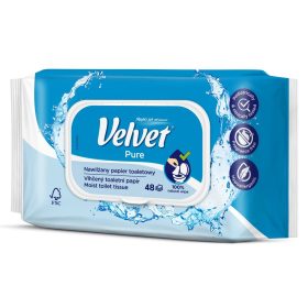 Velvet Nedves Toalettpapír 48 db-os Pure