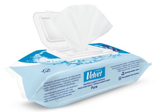 Velvet Nedves Toalettpapír 48 db-os Pure