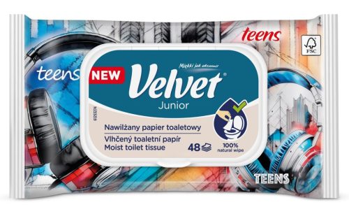 Velvet Nedves Toalettpapír 48 db-os Junior