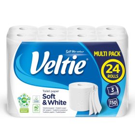   Veltie Toalett papír SoftWhite Multi pack 3 rtg 100% cell 16,5 m 24 tek /csom